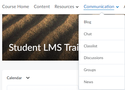 D2L Communication Tab